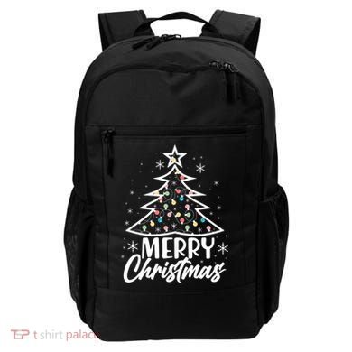 Cute Merry Christmas Tree Outline Backpack