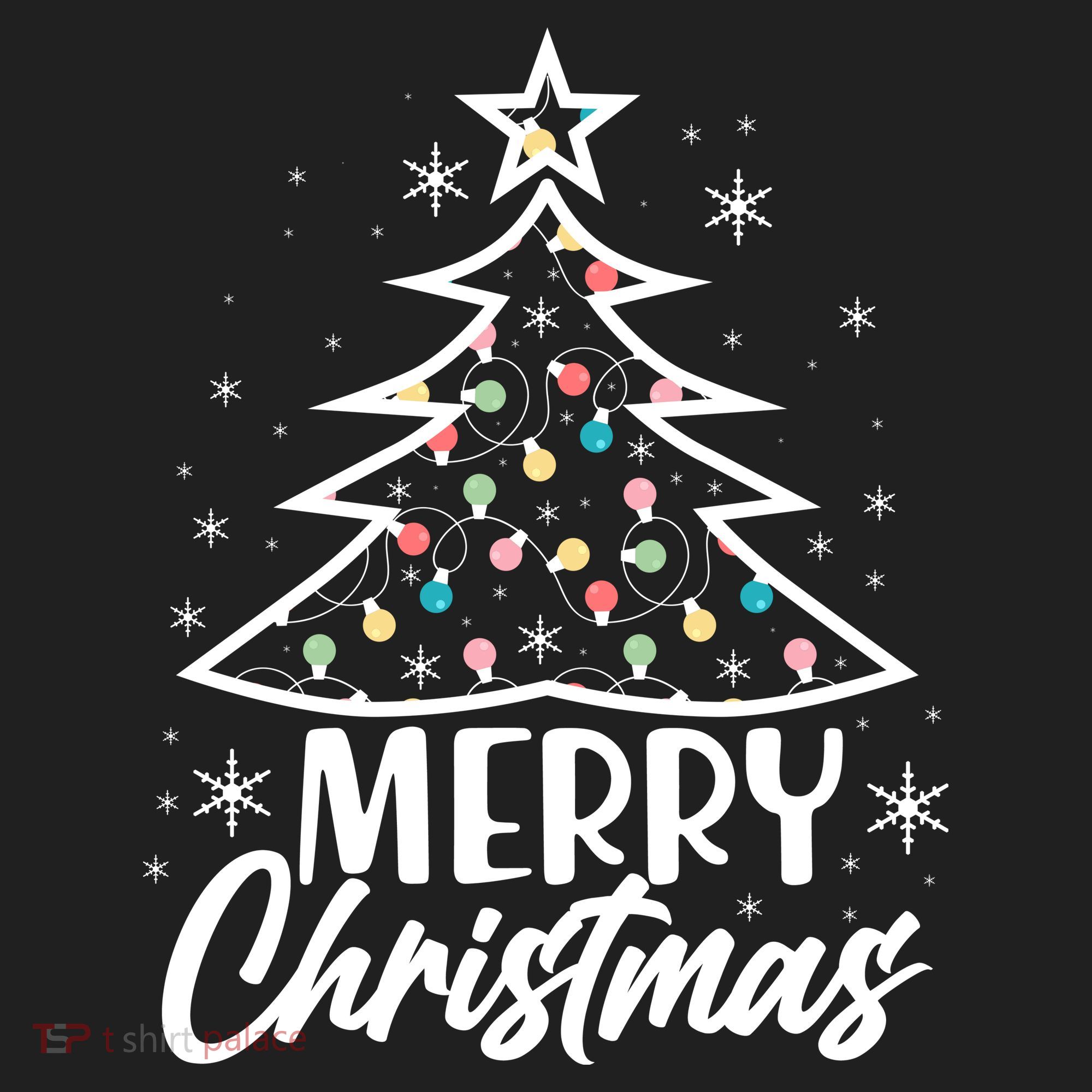 Cute Merry Christmas Tree Outline Beanie
