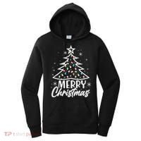 Cute Merry Christmas Tree Outline Women's Hoodie thumb 0