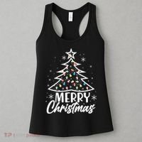 Cute Merry Christmas Tree Outline Women's Tank Top thumb 3