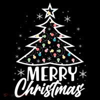 Cute Merry Christmas Tree Outline Baby Bodysuit thumb 2