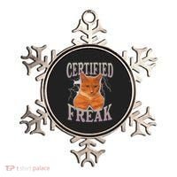 Cat Meme Certified Freak Ornament thumb 0