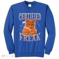 Cat Meme Certified Freak Sweatshirt thumb 0