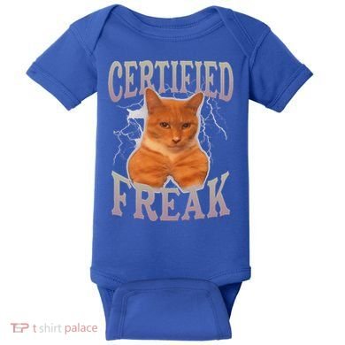 Cat Meme Certified Freak Baby Bodysuit