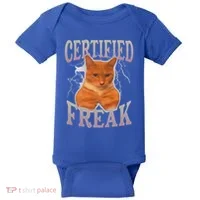 Cat Meme Certified Freak Baby Bodysuit thumb 0