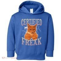 Cat Meme Certified Freak Toddler Hoodie thumb 0