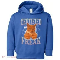 Cat Meme Certified Freak Toddler Hoodie thumb 0