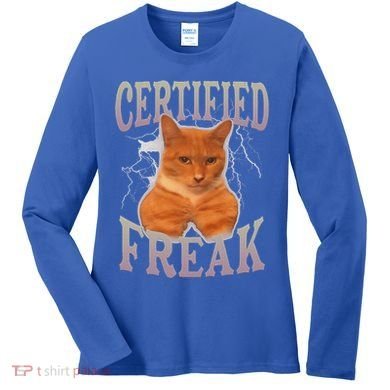 Cat Meme Certified Freak Women's Long Sleeve Shirt