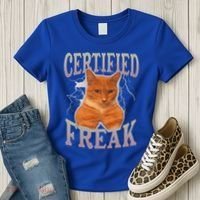 Cat Meme Certified Freak Women's T-Shirt thumb 3