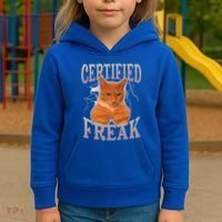 Cat Meme Certified Freak Kids Hoodie thumb 3