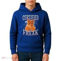 Cat Meme Certified Freak Kids Hoodie thumb 4