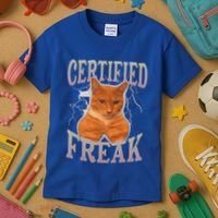 Cat Meme Certified Freak Kids T-Shirt thumb 3
