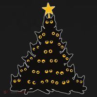 Christmas Meow Cute Cat Backpack thumb 2