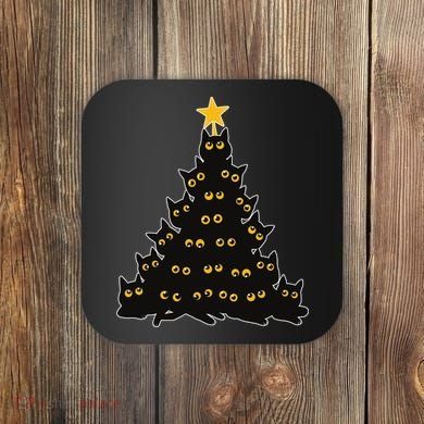 Christmas Meow Cute Cat Coaster