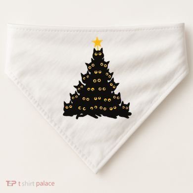 Christmas Meow Cute Cat USA-Made Doggie Bandana