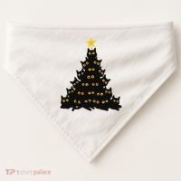 Christmas Meow Cute Cat USA-Made Doggie Bandana thumb 0