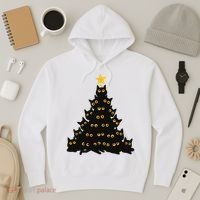 Christmas Meow Cute Cat Hoodie thumb 3