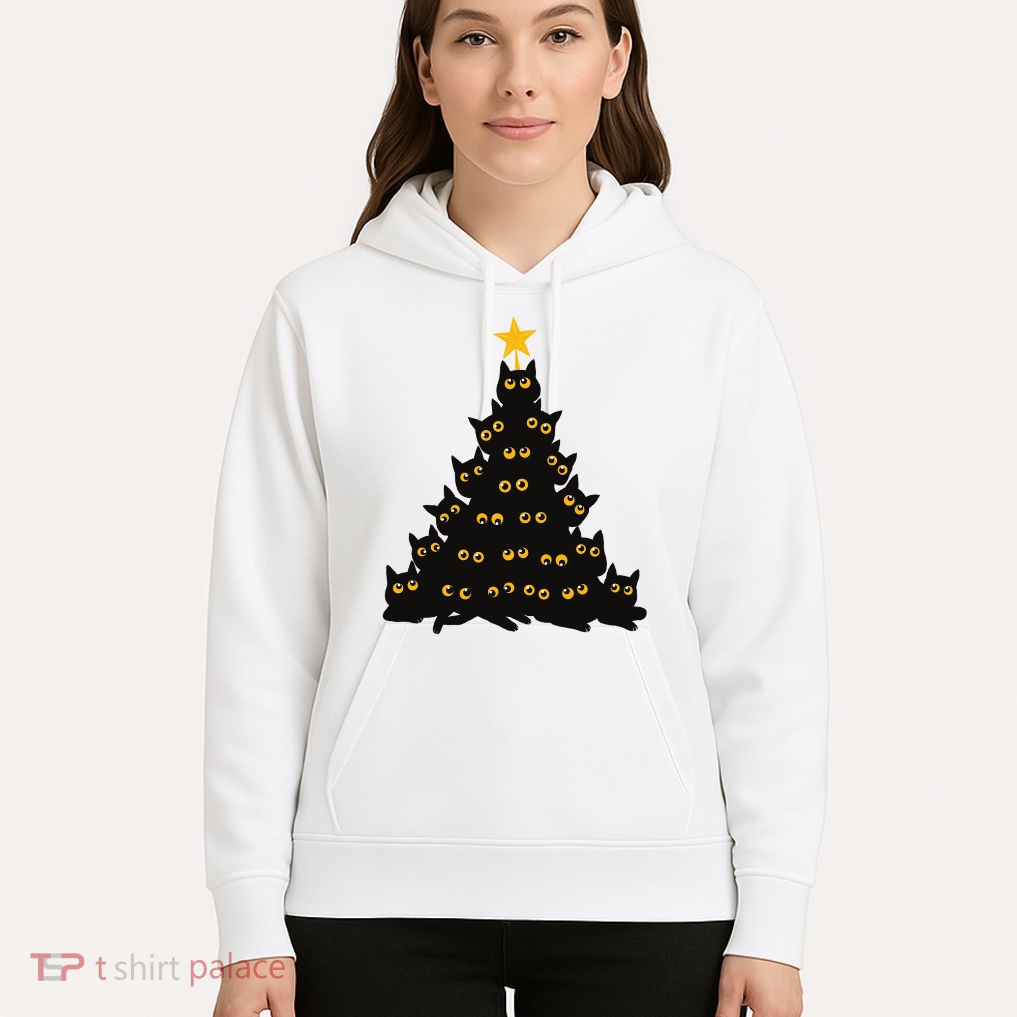 Christmas Meow Cute Cat Hoodie