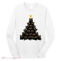 Christmas Meow Cute Cat Long Sleeve Shirt thumb 0