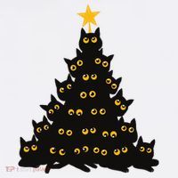 Christmas Meow Cute Cat Long Sleeve Shirt thumb 2