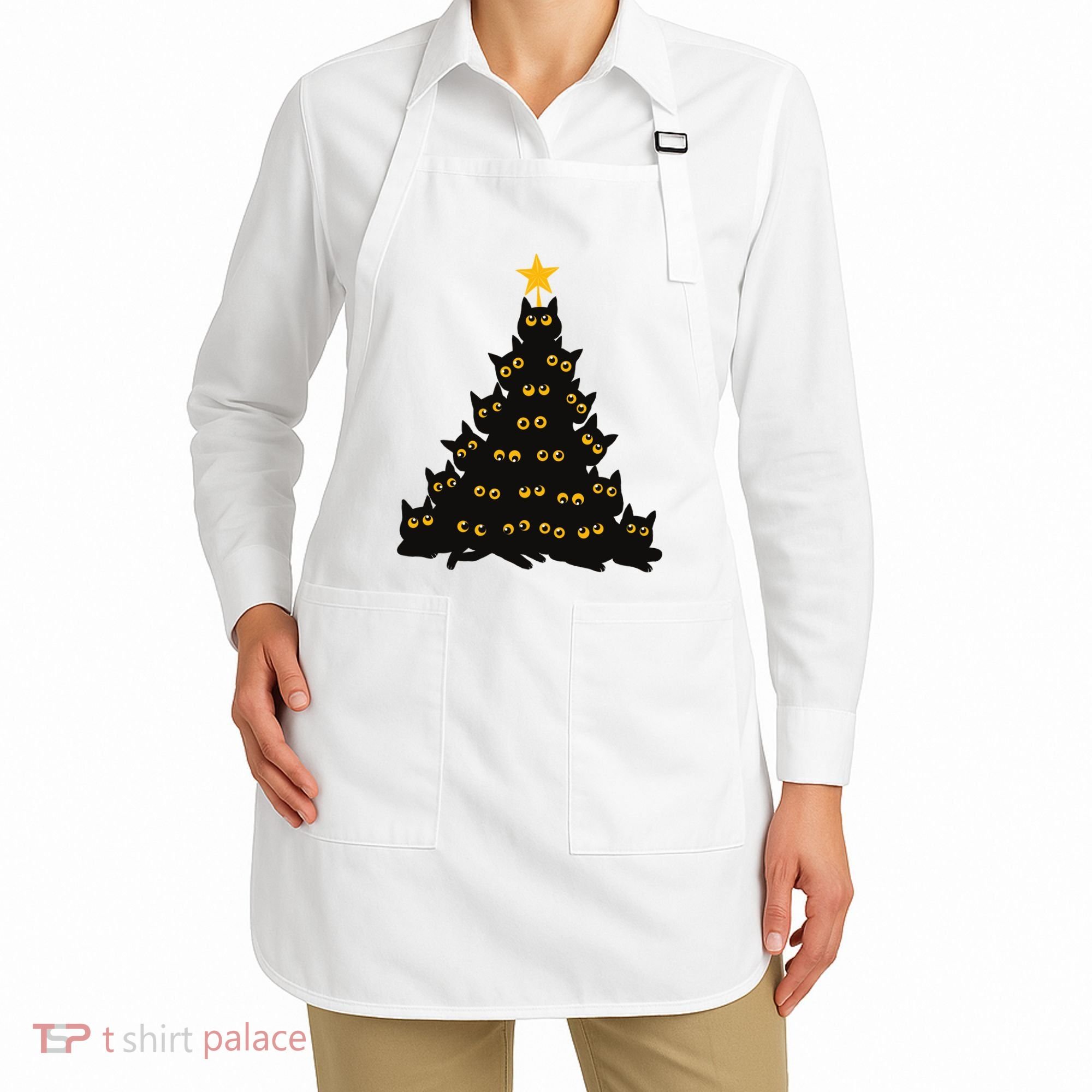 Christmas Meow Cute Cat Apron