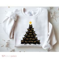 Christmas Meow Cute Cat Sweatshirt thumb 2