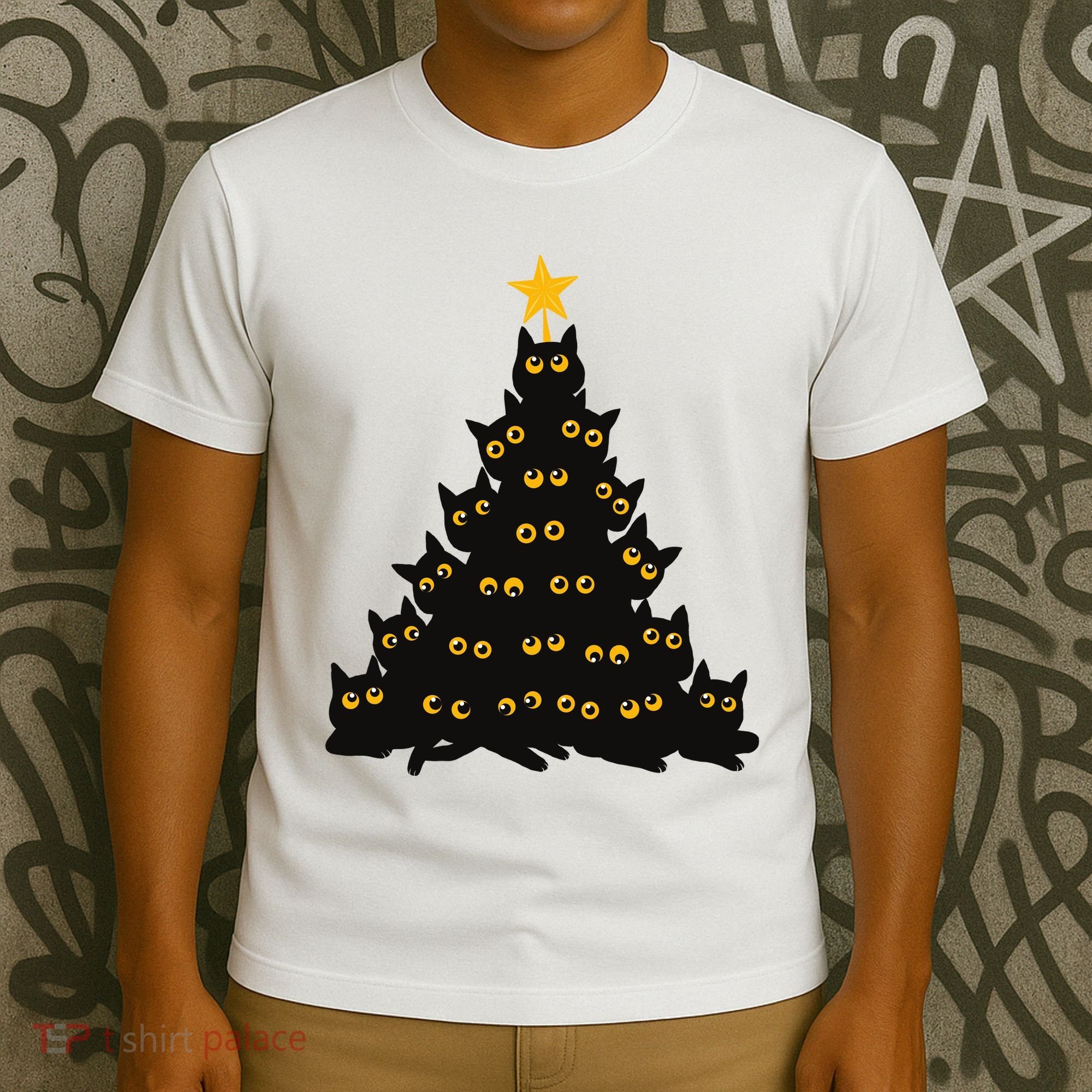 Christmas Meow Cute Cat T-Shirt