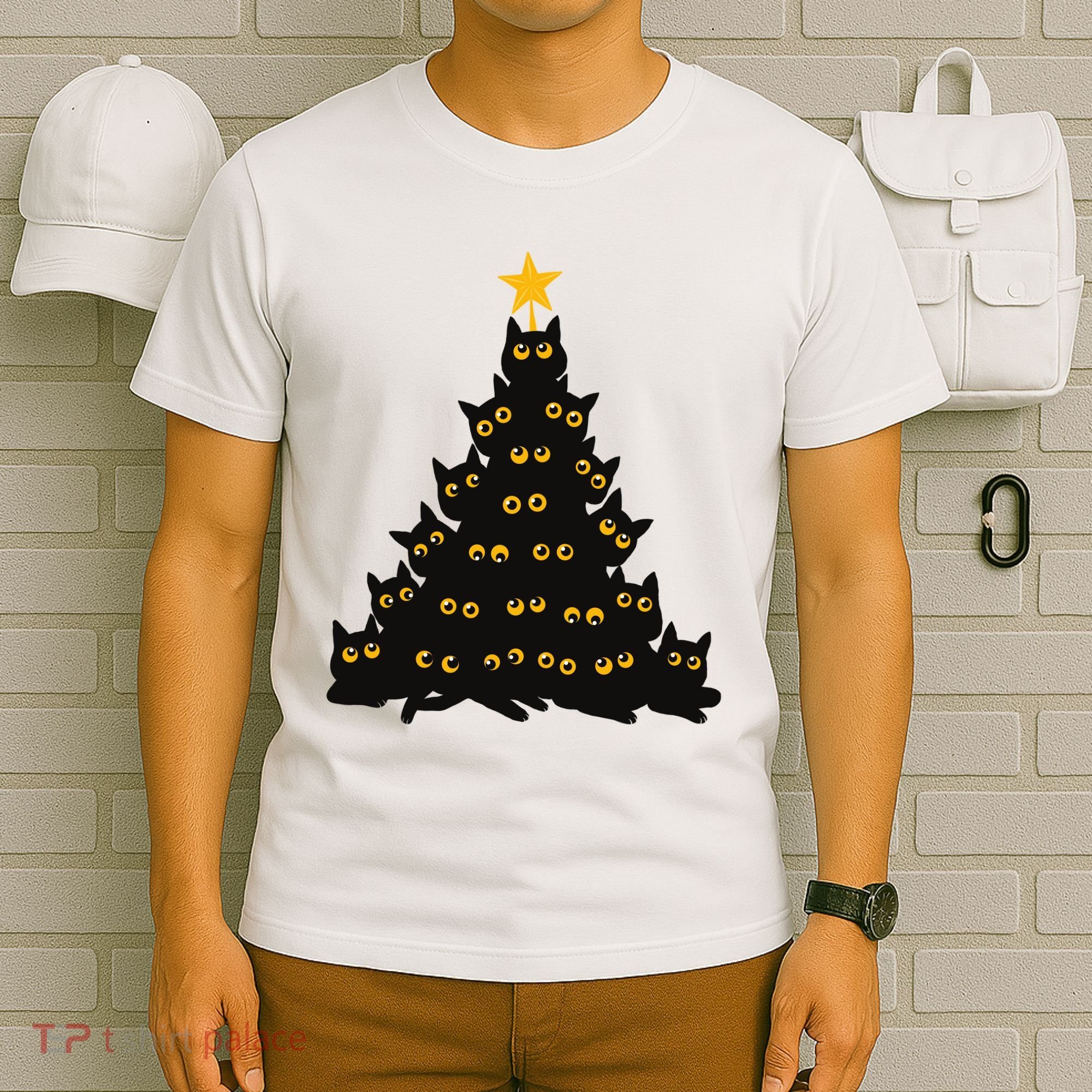 Christmas Meow Cute Cat T-Shirt