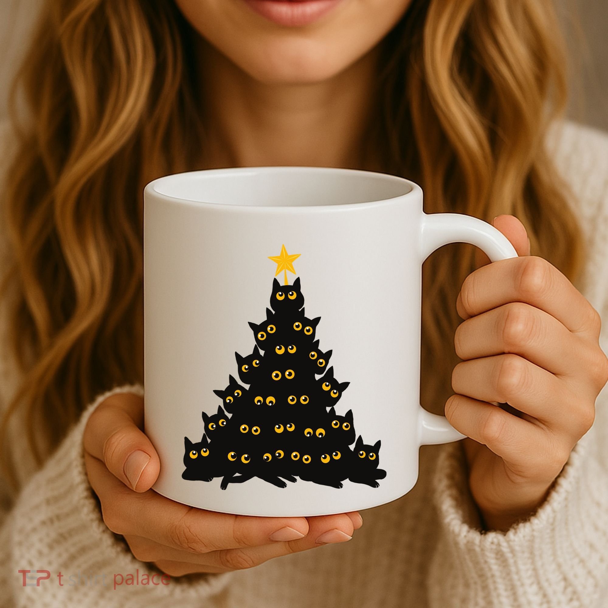 Christmas Meow Cute Cat Coffee Mug