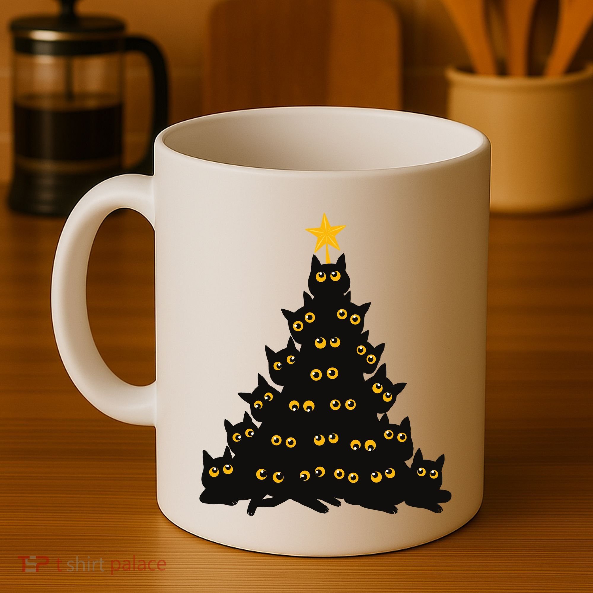 Christmas Meow Cute Cat Coffee Mug