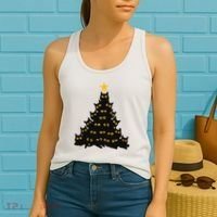 Christmas Meow Cute Cat Women's Tank Top thumb 2