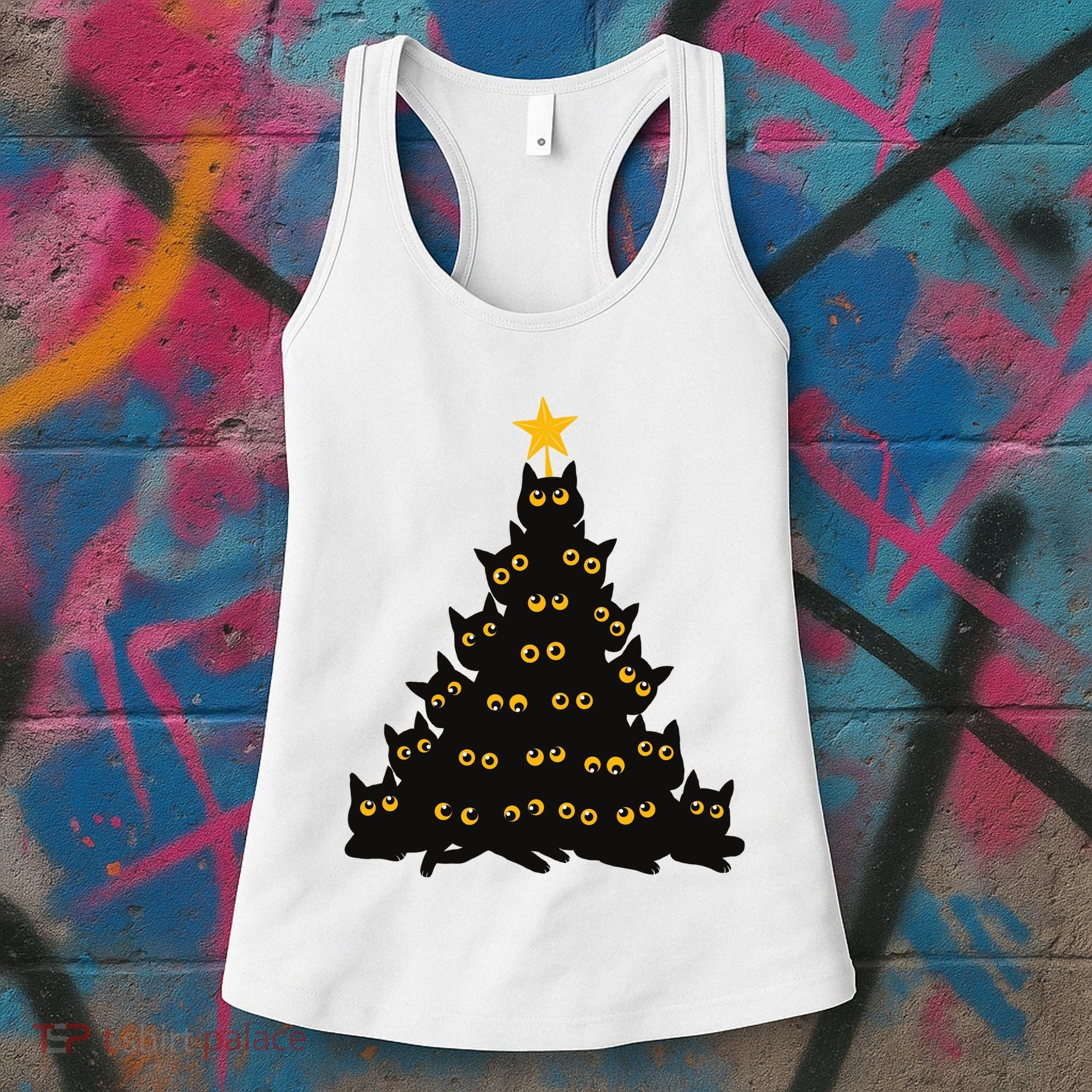 Christmas Meow Cute Cat Women's Tank Top