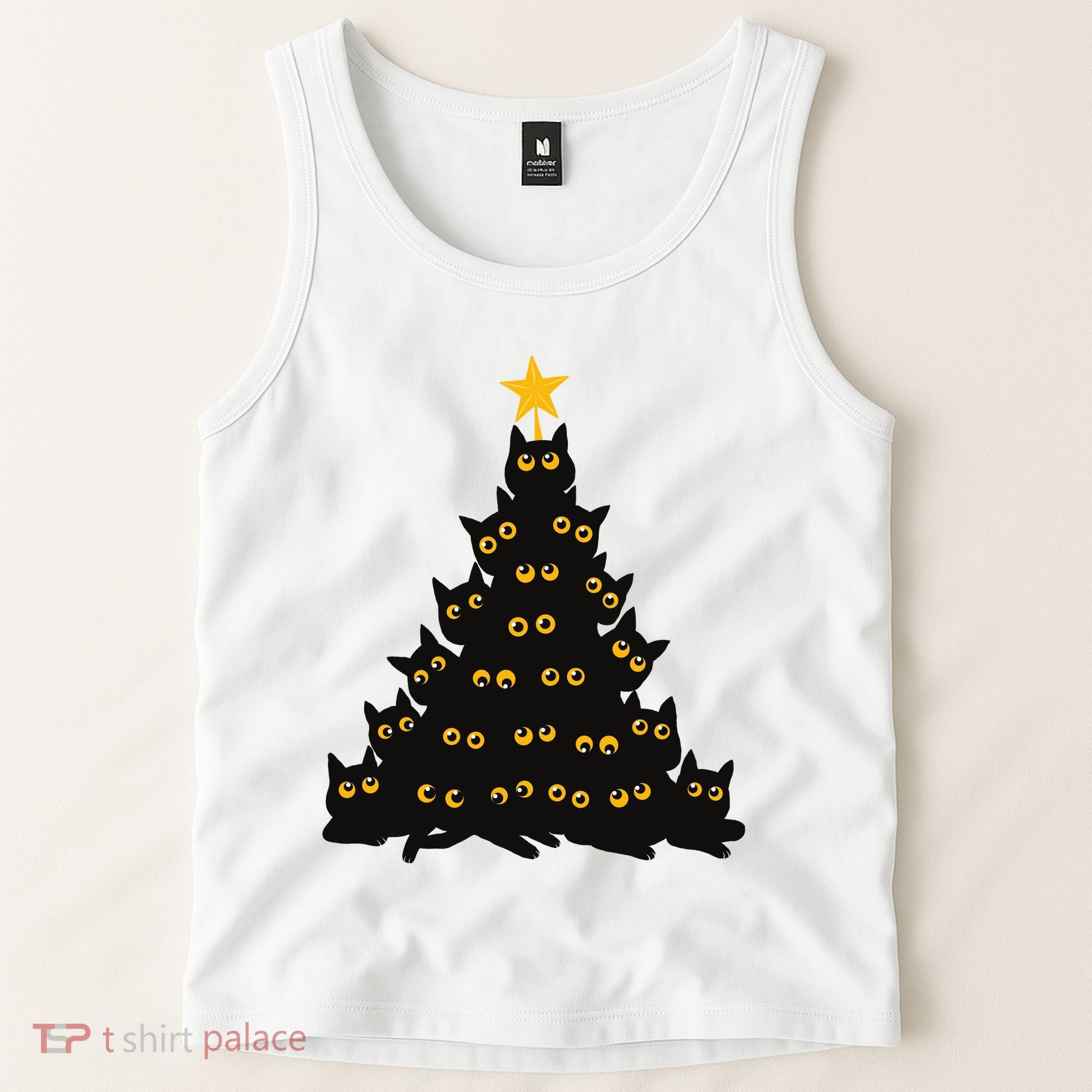 Christmas Meow Cute Cat Tank Top