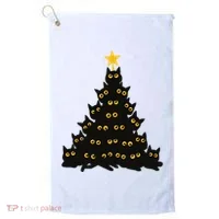Christmas Meow Cute Cat Golf Towel thumb 0