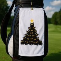 Christmas Meow Cute Cat Golf Towel thumb 2