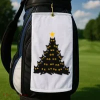 Christmas Meow Cute Cat Golf Towel thumb 2