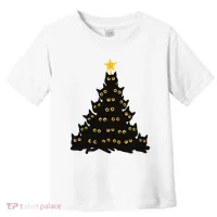 Christmas Meow Cute Cat Toddler T-Shirt thumb 0