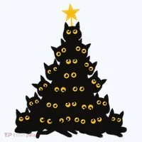 Christmas Meow Cute Cat Toddler T-Shirt thumb 4