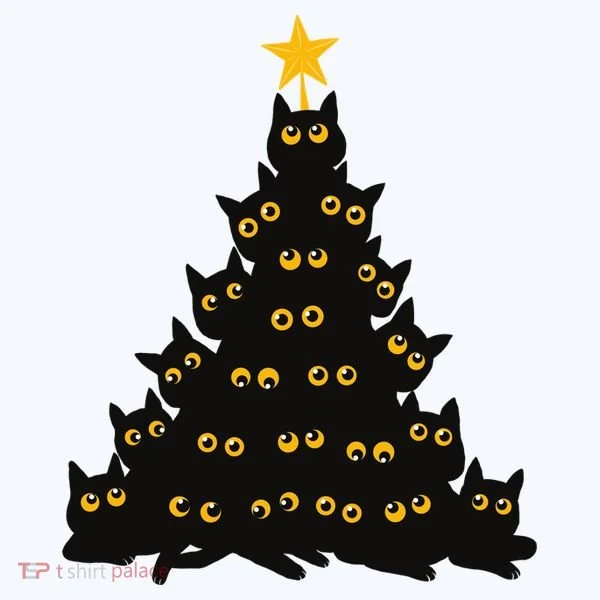 Christmas Meow Cute Cat Toddler T-Shirt