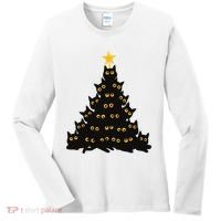Christmas Meow Cute Cat Women's Long Sleeve Shirt thumb 0