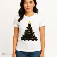Christmas Meow Cute Cat Women's T-Shirt thumb 4