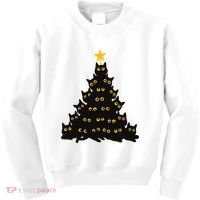 Christmas Meow Cute Cat Kids Sweatshirt thumb 0