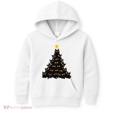 Christmas Meow Cute Cat Kids Hoodie