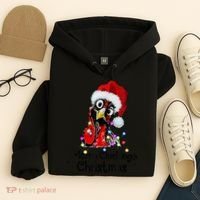 Chicken Merry Clucking Christmas Santa Funny Xmas Hoodie thumb 4