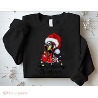 Chicken Merry Clucking Christmas Santa Funny Xmas Sweatshirt thumb 2