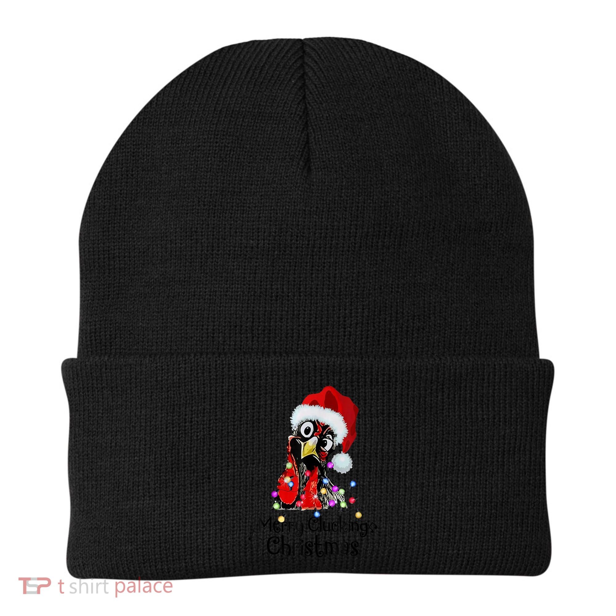 Chicken Merry Clucking Christmas Santa Funny Xmas Beanie