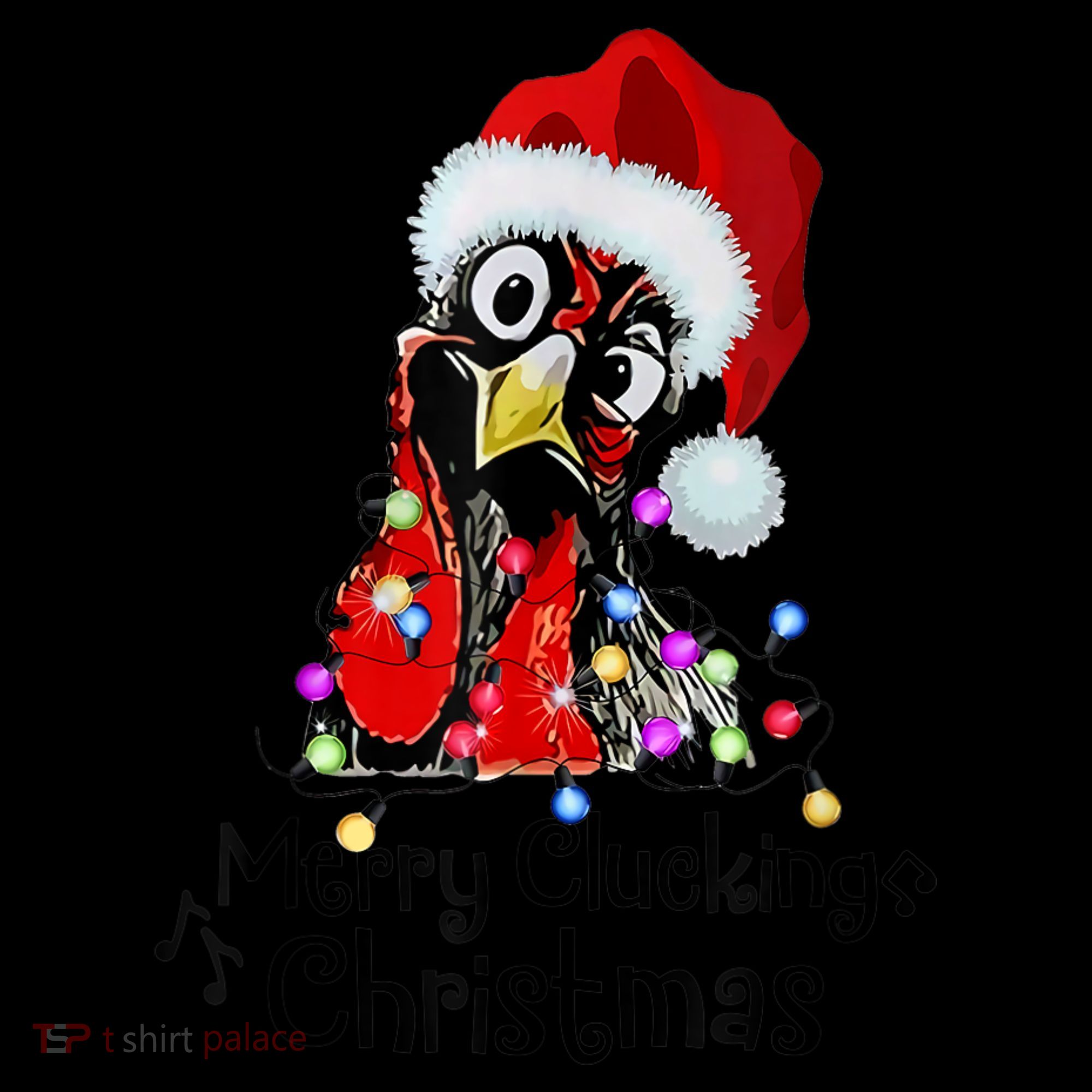 Chicken Merry Clucking Christmas Santa Funny Xmas Women's Hoodie