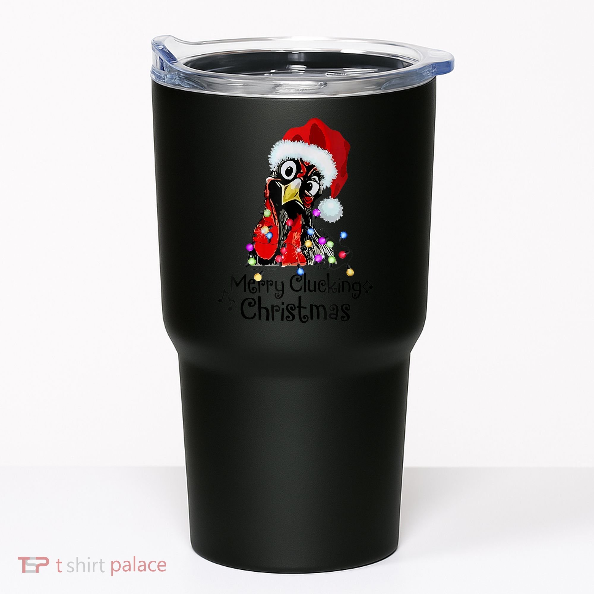 Chicken Merry Clucking Christmas Santa Funny Xmas Tumbler