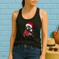Chicken Merry Clucking Christmas Santa Funny Xmas Women's Tank Top thumb 2