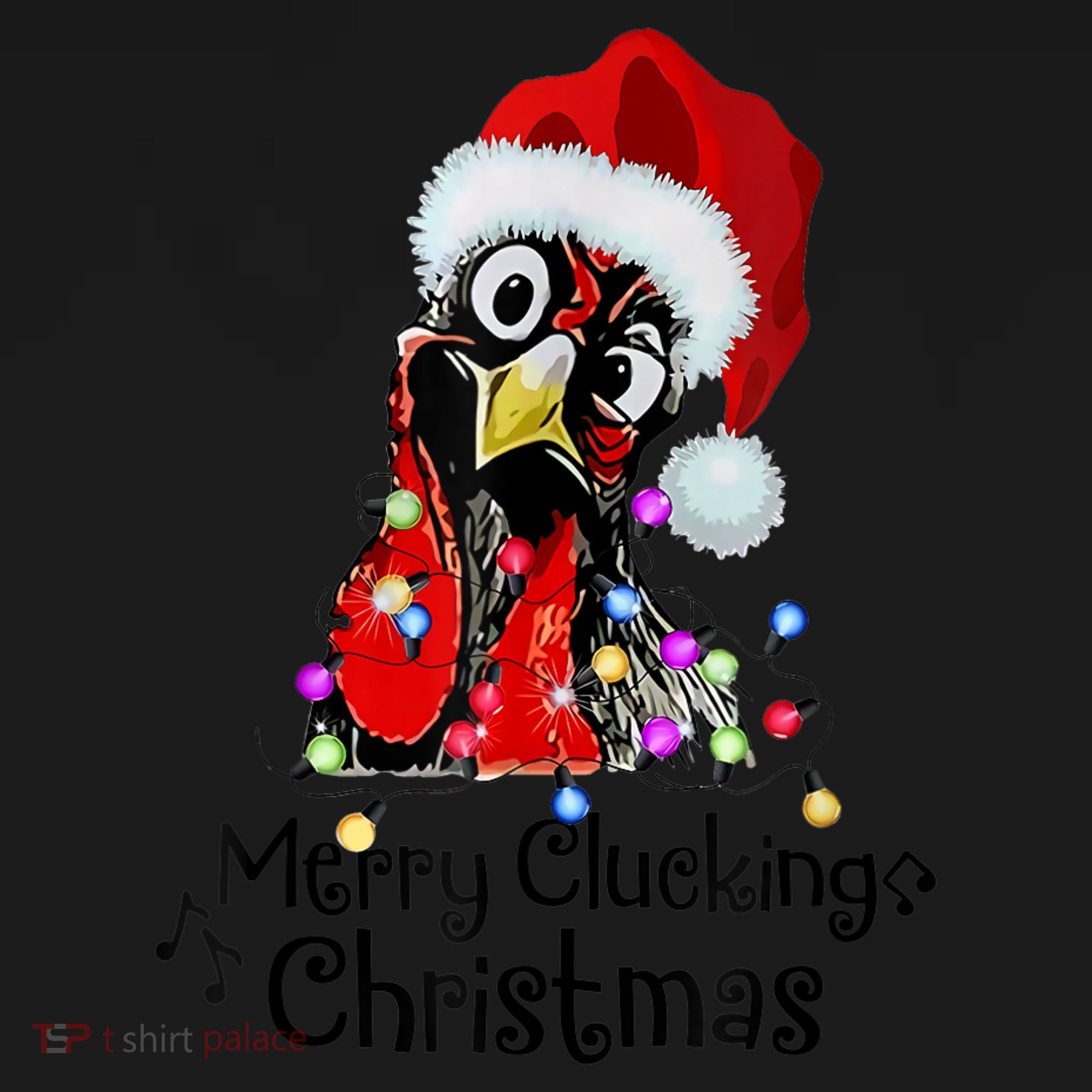 Chicken Merry Clucking Christmas Santa Funny Xmas Women's Tank Top